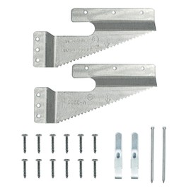 Wall Buddies Large Hanger for Wood Picture Frames - Supports 60 lbs - 5 Pack - Includes Wall Hooks, Nails and Screws