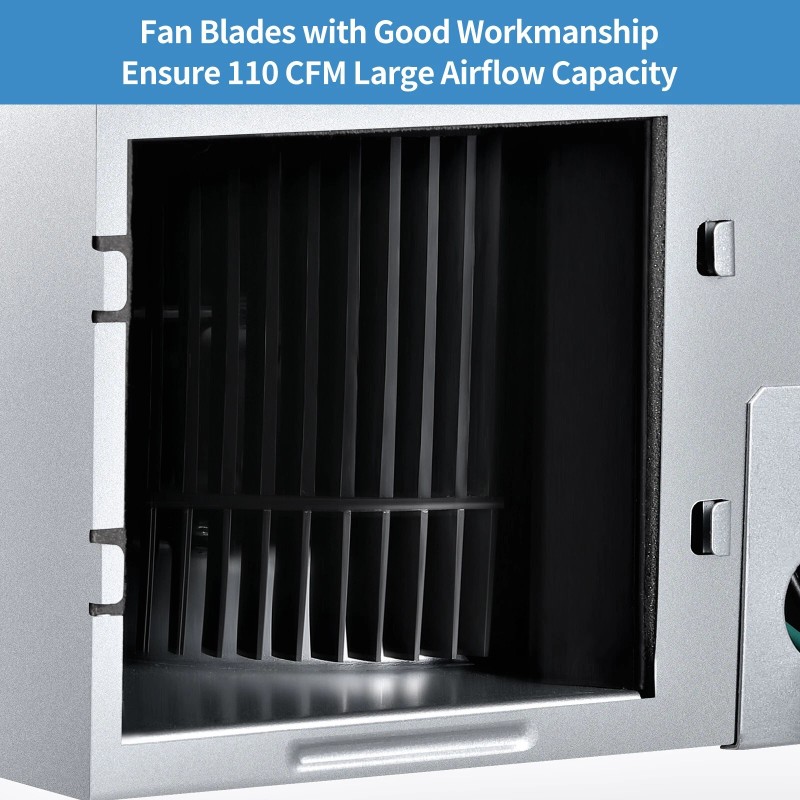 JOEAONZ Bathroom Fan 110 CFM Energy-Saving Household Bath Vent Extractor