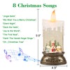 Lasumora Christmas Snow Globe Candle with Timer & Music, Snowy