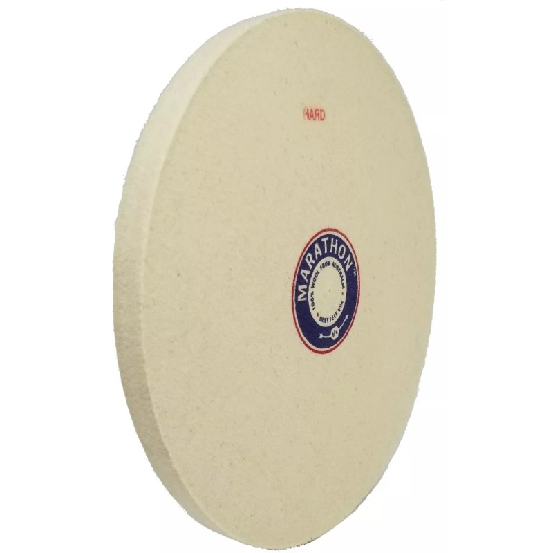 Marathon 8" x 1/2" x Pin Hole Felt Wheel, HARD
