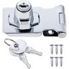 ZiYuya Keyed Hasp Lock Hasp, Padlock Shed Door Lock Hasp