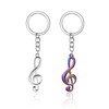 2 Pieces Music Note Keychains, Creative Metal Keychains, Travel Bag