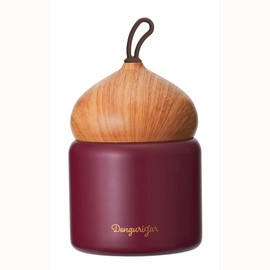 Olgo Stainless Steel Soup Jar, Mahogin, Acorn Jar, 11.2 fl oz (330 ml), Maroon (JD-33-M)