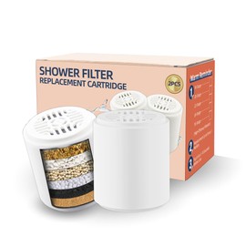 2 Pack 24 Stage Shower Head Filter Replacement Cartridge(Only Suit Our Shower Filter) Clean Hard Water Quickly Remove Chlorine Heavy Matals Softener with High Output FOR 3-6 Months