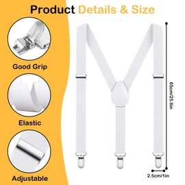 Kids Suspenders,Boys Suspenders,Toddler Suspenders,White Suspenders,Old Man Costume for Kids,Tuxedo Suspenders,50s Outfit for Boys,Boys Suspenders Ages 4-12,Kids Suspenders Boys,Wedding Clothes