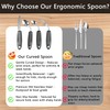 4-Piece Weighted Adaptive Utensils, Weighted Utensils for Hand Tremors 45°Angled