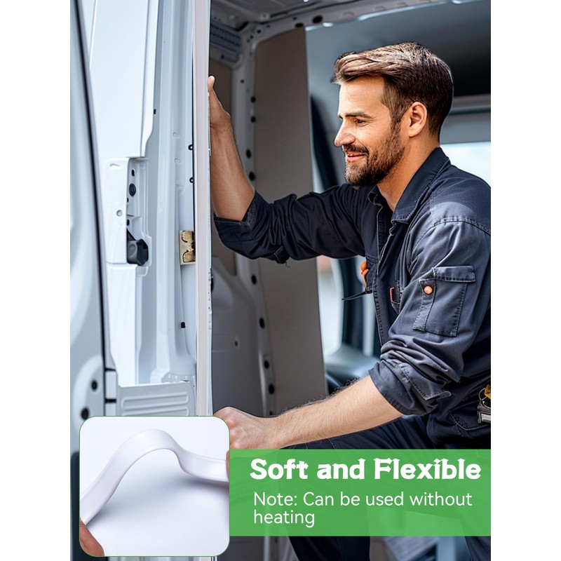 MADHOLLY RV Trim Molding Insert, 1" Heavy-Duty Vinyl RV Weather