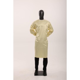 Pack of 2 | Phoenix Reusable AAMI Level 2 Isolation Gowns Longsleeve with Elastic Cuffs, Universal Size, Yellow PPE Protective 99% Filament Polyester and 1% Carbon-Infused Filament Nylon