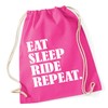 Hippowarehouse Eat Sleep Ride Repeat Horse Riding Drawstring Cotton School