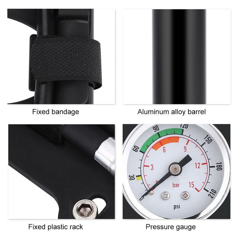 MIni Lightweight Bicycle Pump 88PSI Foldable Bike Ball Portable Pump