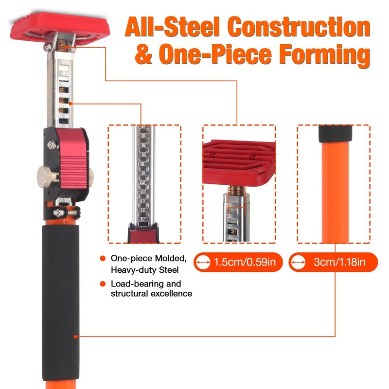 SMTOER Cabinet Jacks, Adjustable Support Pole, Third Hand Tool, Extends