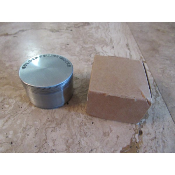 Golden Bell NEW 2" Spice Grinder, 4 piece, ancient silver