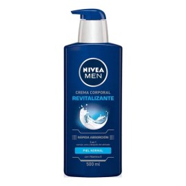 NIVEA MEN 3‑en‑1 Body Lotion 500 ml – Cara, Cuerpo y Manos con Vitamina E