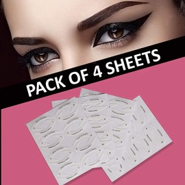 S.A.V.I 32 Styles 4 Sheets Eye Makeup Quick Eyeliner Eye-shadow Stencil Stickies For Women, White