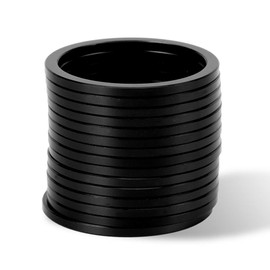 Junta de Soporte Inferior de Bicicleta de Carretera, Espaciador de bicicleta Cassette Espaciador MRB de Aluminio Ciclismo Pedal de Acero Inoxidable Arandela de Cubo de Volante de Bicicleta Espaciador Arandela de Auriculares (Negro)