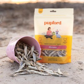 Pupford Freeze Dried Minnows for Dogs & Puppies - Healthy, Natural, Single Ingredient Dog Treats - Made in USA (1.5 oz)
