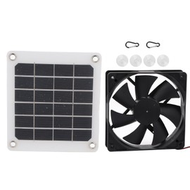 6V 10W Outdoor Solar Power Panel Exhaust Fan USB Charging for Greenhouse Chicken House