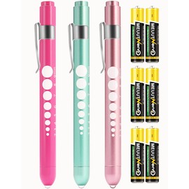MEUUT 3 Pack Pen Lights for Nurses with 6 Batteries – Medical Penlights Nurse Accessories for Work, Perfect Nursing Student Essentials Medical Supplies for Nurses Doctors EMT Trauma