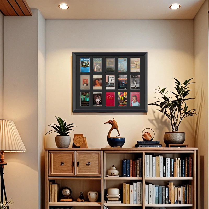 Cassette Tape Storage Shadow Box Display Stand,Cassette Tape Display Frame,Cassette