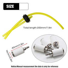 Zreneyfex Fuel Line Two Hole Grommet Assembly for Earthquake Auger MC43 E43 Replaces 3004105 300494 300470 (Set of 2)