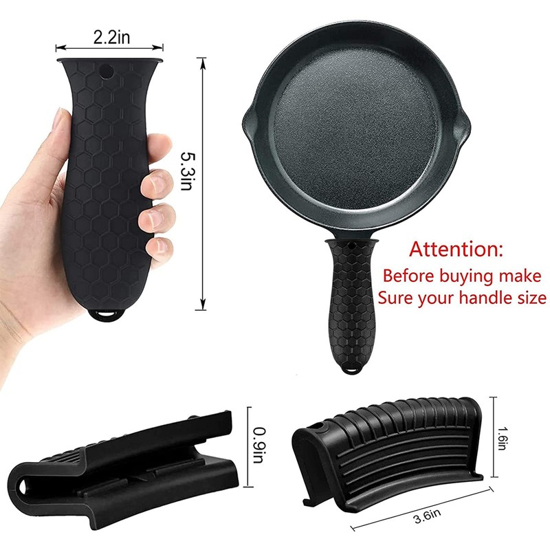 8 Pcs Non-Slip Silicone Hot Handle Holder & Assist Grips,