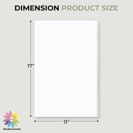 Mat Board Center, 12 Pack 11x17 White Foam Boards, Acid Free Foam Core Board, 1/8 inch Thick