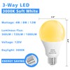 3 Way LED Light Bulbs 4 Pack, 3 Way Light