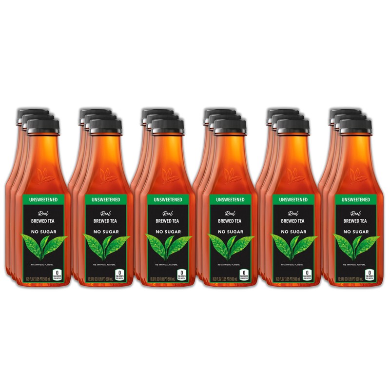 Real Brewed Black Tea, Unsweetened Pure Leaf Tea, 16.9 oz,