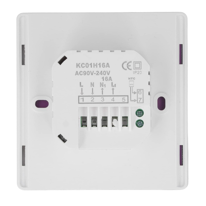 Focket Smart Thermostat, 16A LCD Display Non Programmable Thermostat for
