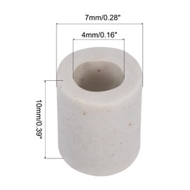 QUARKZMAN Insulated Ceramic Tube, 4 x 7 x 10 mm, Heat Insulating Ceramic Tube for Electric Ovens, Cable Bundle, Oven, Pack of 150