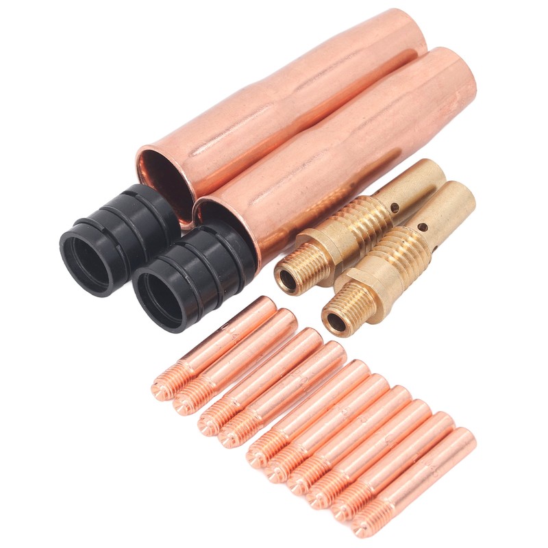 16Pcs MIG Welding Gun Accessory Kit Tip Nozzle Diffuser Adapter
