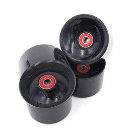 POFET 78A Longboard Wheels for Penny Softweehls ABEC 9 Bearings Retro & Mini Cruiser Skateboard Board 70x51mm Long Bearings Shop (Black)