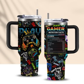 CGMIBAS CGMIBAS Gaming Gifts Boys, Gamer Gifts for Men, Birthday Gifts for Gamers, 40oz Gamer Coffee Cups Tumbler, Gaming Mugs, Teen Boy Gift Gaming Stuff, Valentine Gift for Gamers Men Boy Son Dad Boyfriend
