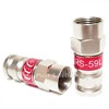 PCT-TRS-59L RG59 F Connector Universal Compression Fitting - 50 Pack