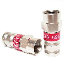 PCT-TRS-59L RG59 F Connector Universal Compression Fitting - 50 Pack