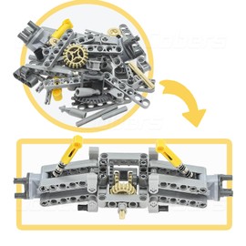 66Pcs Technic-Parts Kits Rear-Axle-Differential-Gear Set Compatible with Major Brand MOC-Accessories Pins-Frames-Beams-Connectors-Joint-Shock-Absorber