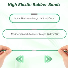 JIYIN 5 Pcs 96 Gallon Trash Can Rubber Bands, Heavy Duty Large Trash Can Rubber Bands for 55-96 Gallon Garbage Cans Elastic Garbage Bag Holder for Bag Waste Bins Litter Box (Multicolors)
