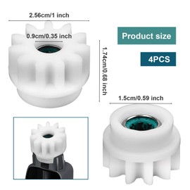 4pcs Mop Gear for Ocedar, Replacement One Way Clutch Mop Pedal Broom Replacement Pedal Broom Rotate Bucket Bearing Gear Sprocket Repair for O-Cedar Vileda Rotate Mop