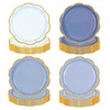 EVYIENEN Pack of 48 Blue Party Plates, 18 cm Disposable