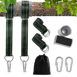 Taicols Tree Swing Hanging Straps, 2 Pcs 1.5M/5ft Hammock Tree Straps Kit with 2 Sturdy Lock Carabiners & 2 Tree Protectors for Swings and Hammocks,Holds Up to 1000KG,Carry Pouch Bag for Hammocks