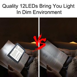 Magnifying Glass, USB A4 Full Sided Magnifying Glass, 3 x Reading Aid Lens, Foldable Stand, Hands Free Reading Magnifier with 12 Anti-Glare Dimmable LEDs for Reading, Small Prints, Book, Low Vision