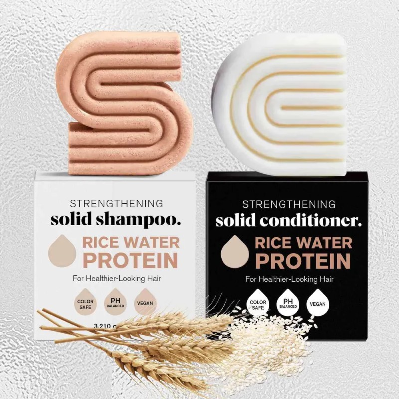 Jabón Champú Y Acondicionador De Arroz Para Cabello Nutrició
