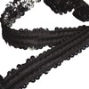 Gnognauq Black Elastic Sequin, Flat Glitter Stretch Bling Paillette Fabric