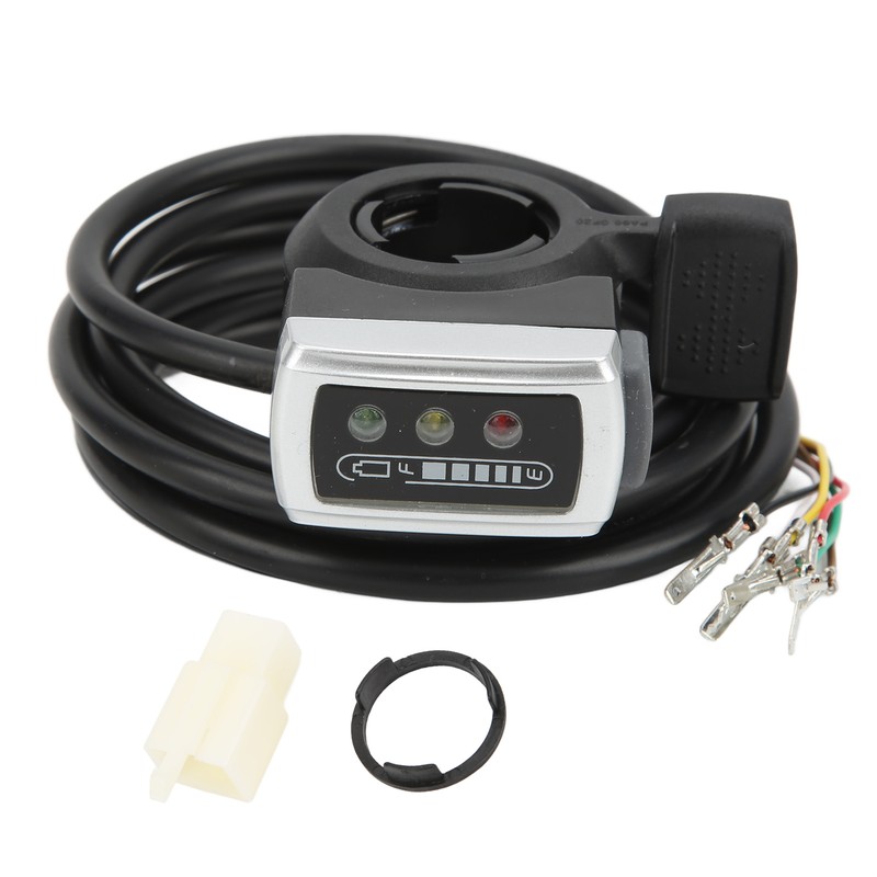 6 Wire Thumb Throttle with ON/OFF Switch Battery Indicator 22mm