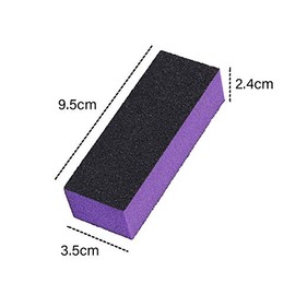 Skypia - Pulidor de uñas (4 lados), color negro y morado