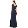 Dress the Population Women's Sandra Plunging Thick Strap Solid Gown