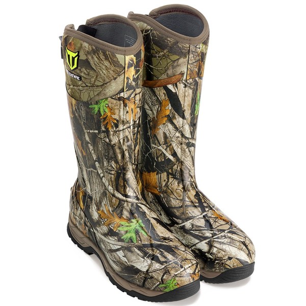 TIDEWE Rubber Hunting Boots with 800g Insulation, Waterproof Insulated Next