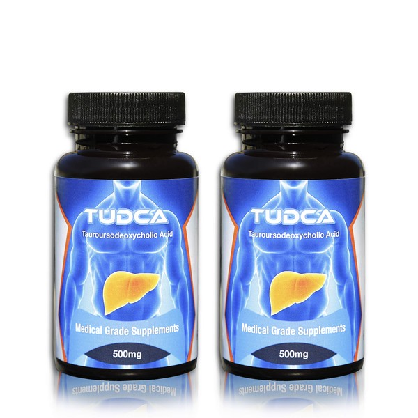 Awarded Best 2023 TUDCA (2 Pack) (Tauroursodeoxycholic Acid) 500mg