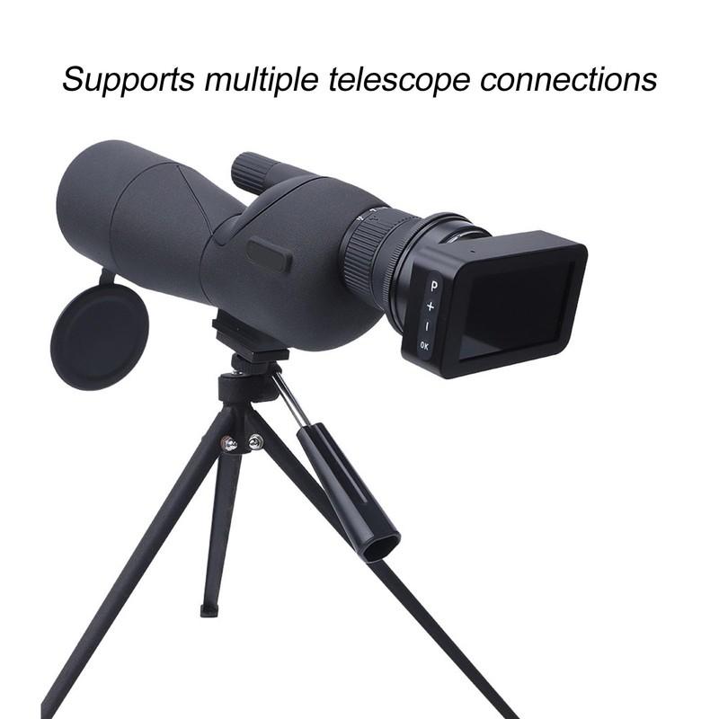Telescopic Eyepiece Camera, 4K 3 Inch Colour Display, Electronic Eyepiece,