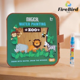 Water Painting Books for Toddlers, Mess-Free Coloring Books with Animal Cartoon - Educational Art Gifts, Travel Toys for KidsColor: Green